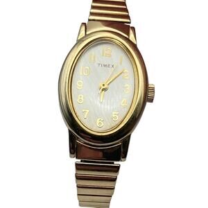 VTG Timex T21882 Womens Cavatina Oval Dress Watch 19mm - Fresh Battery Expansion
